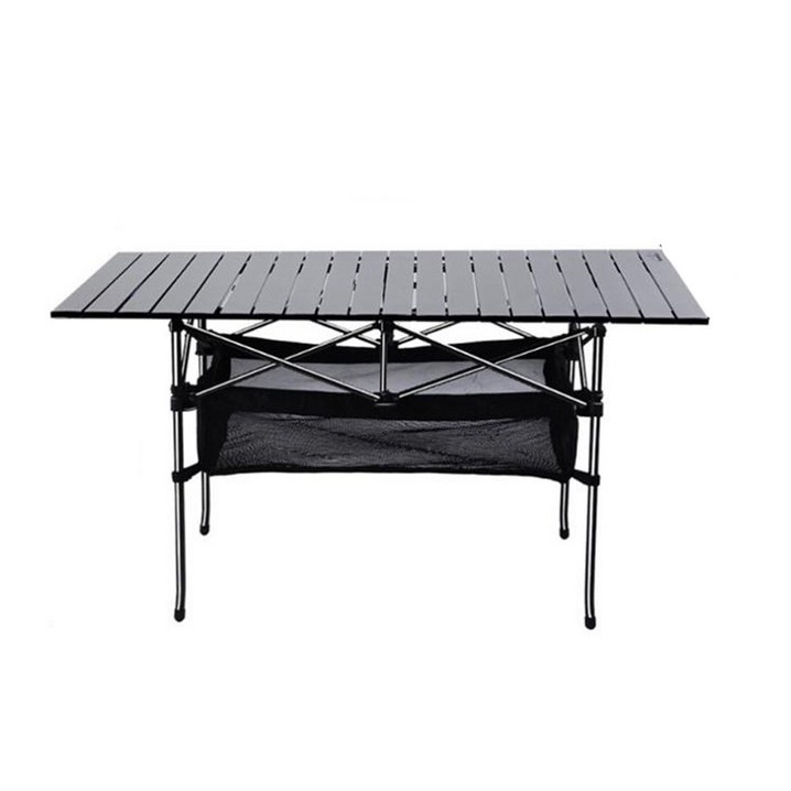 UPPERCUT 초경량 접이식 캠핑 롤테이블 블랙 알루미늄 디럭스 수납 차박 테이블