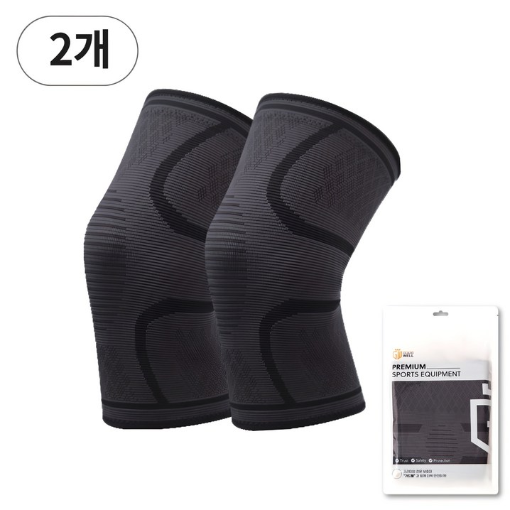 가드웰 편안한 무릎보호대, 2개, 블랙 가드웰 편안한 무릎보호대, 2개, 블랙