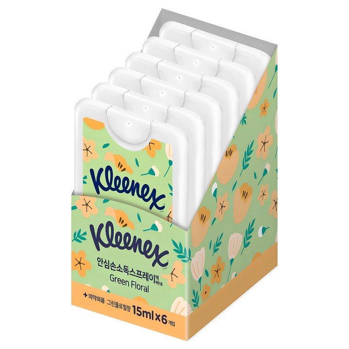 크리넥스 안심손소독 스프레이 그린플로럴