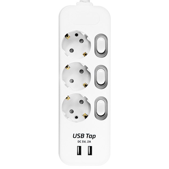 써지오 안전멀티탭 USB 3구개별 DH2039MUT, 3m, 1개