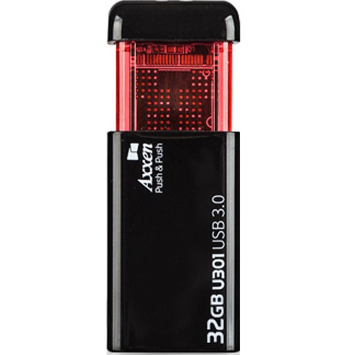 액센 U301 PUSH 초고속 클릭형 USB3.0 메모리, 32GB - 쇼핑뉴스