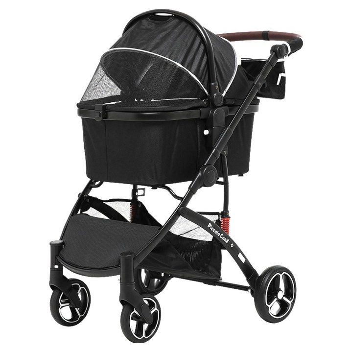 피콜로카네 반려동물 카리노3 유모차, 1개, 블랙
