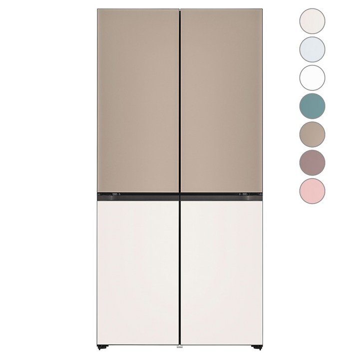 [색상선택형] LG전자 디오스 오브제컬렉션 빌트인타입 4도어냉장고 M623AAA042S 글라스 방문설치