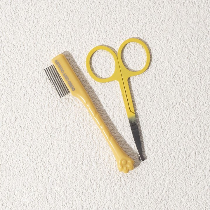 파스텔펫 반려동물 눈꼽 관리 빗 가위 FREE 세트
