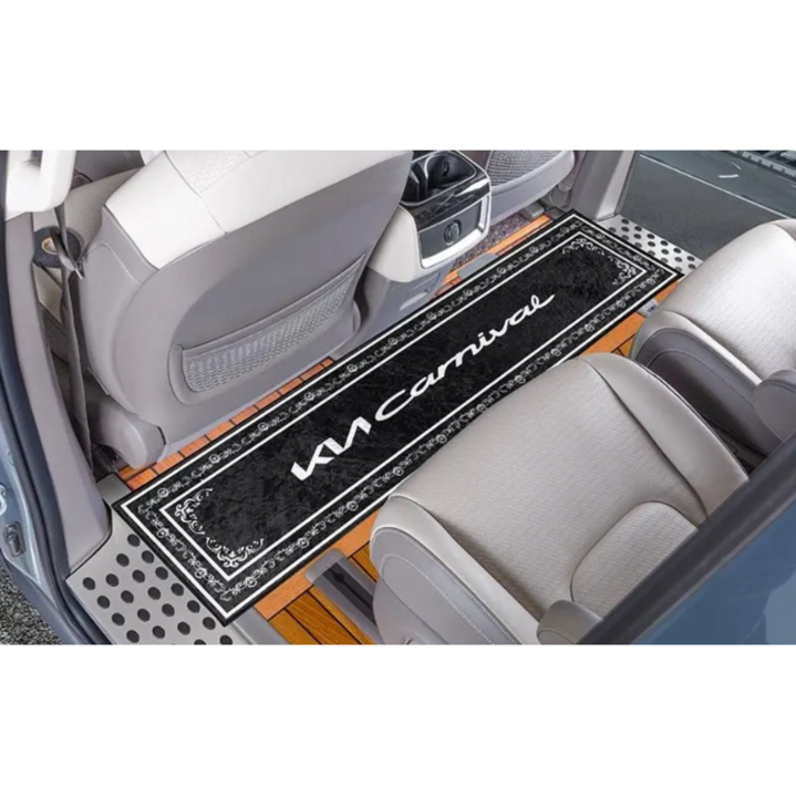 yono 기아 카니발 전용 바닥 매트 4세대 KA4 인테리어 카매트 고급 패턴 방수 논슬립 카펫, 블랙 카니발 145-45