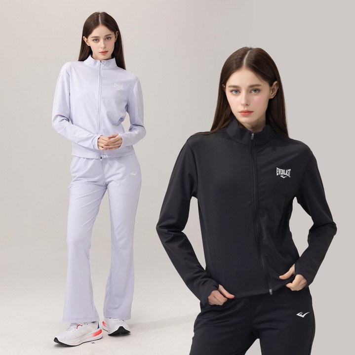 에버라스트 여성 러닝크루 상하세트 러닝자켓  부츠컷 팬츠