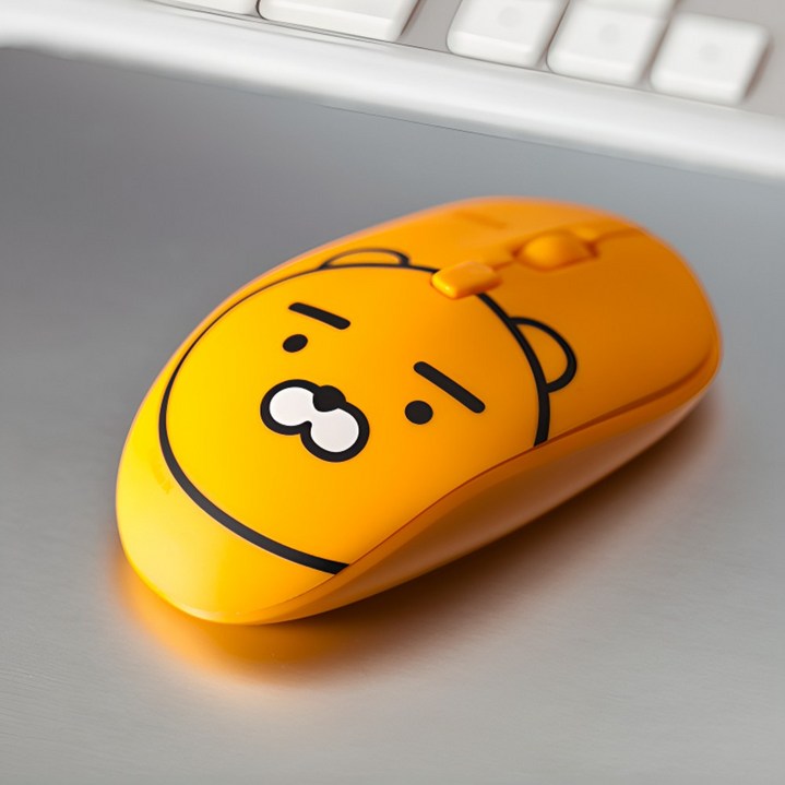 카카오프렌즈 저소음 무선마우스, 없음, 라이언