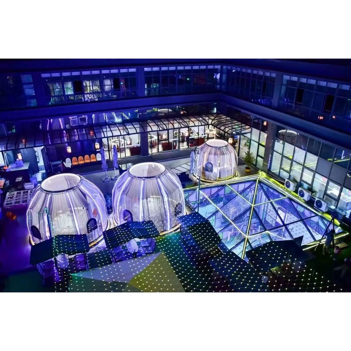 방갈로텐트 야외 돔 하우스 이글루 썬룸 투명 온실 2.5m, 기본 사용 인원, 신형 5세대 별하우스 6m