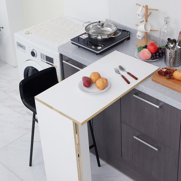 주방 조리대 보조식탁 반딱테이블 화이트 대형, 단품