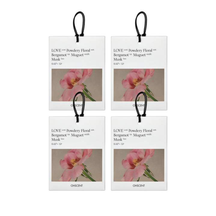 [3+1] 오센트 퍼퓸 샤쉐 6종 4입, 룸 차량 옷장 화장실 방향제! 공간을 담은 향기