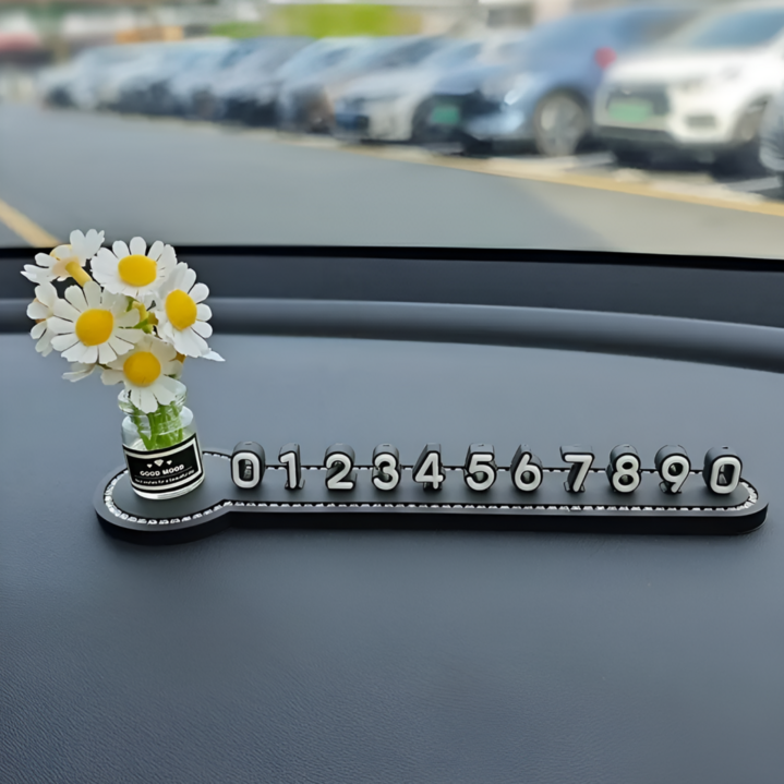 인테리어 효과 입체 꽃 화병 미니어처 주차 번호판