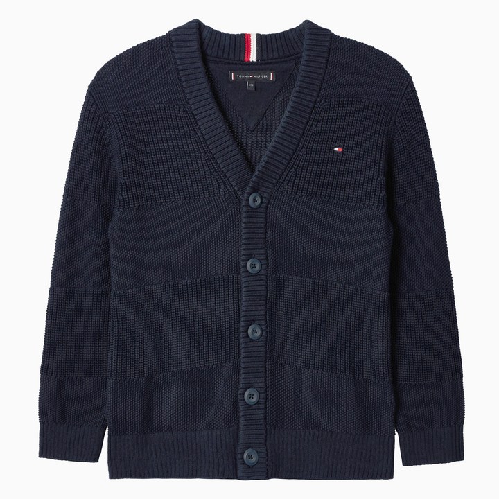 타미힐피거 립 스트라이프 면 가디건 T42F6WCD050BT1C1G