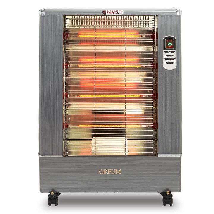 오름컴퍼니 스토브형 카본 전기히터 620 x 260 x 830 mm, OREH030, 혼합색상