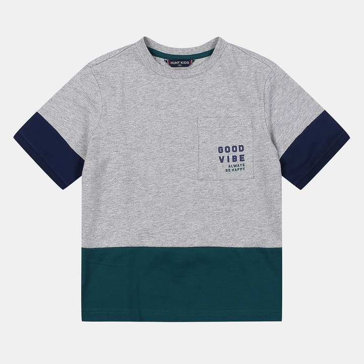 나그랑티셔츠 헌트키즈 아동용 절개 포인트 단정 티셔츠 HKRA203B6