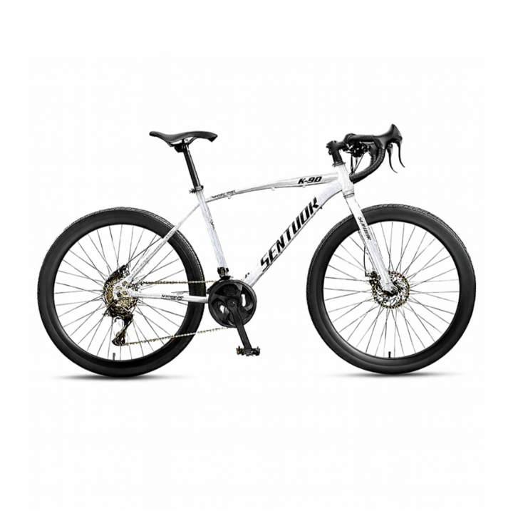 루니브 가벼운 입문용 출퇴근 학생 성인용 24단 로드 자전거, 1개, 168cm, 화이트