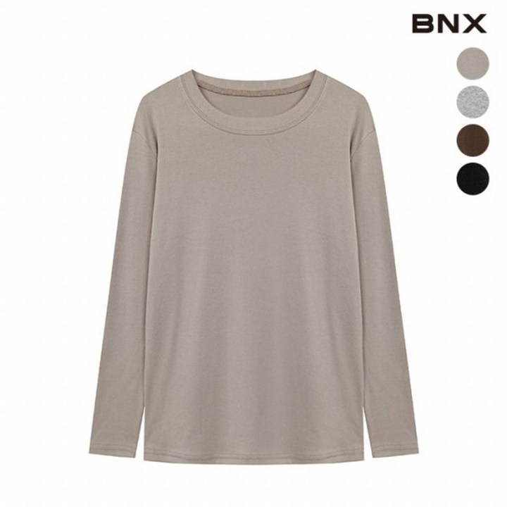 bnx티셔츠 BNX 여성 베이직 크루넥 스판 티셔츠