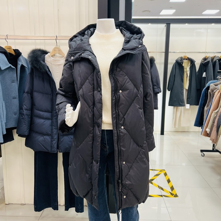 요하넥스 박스핏 후드 오리털 패딩점퍼