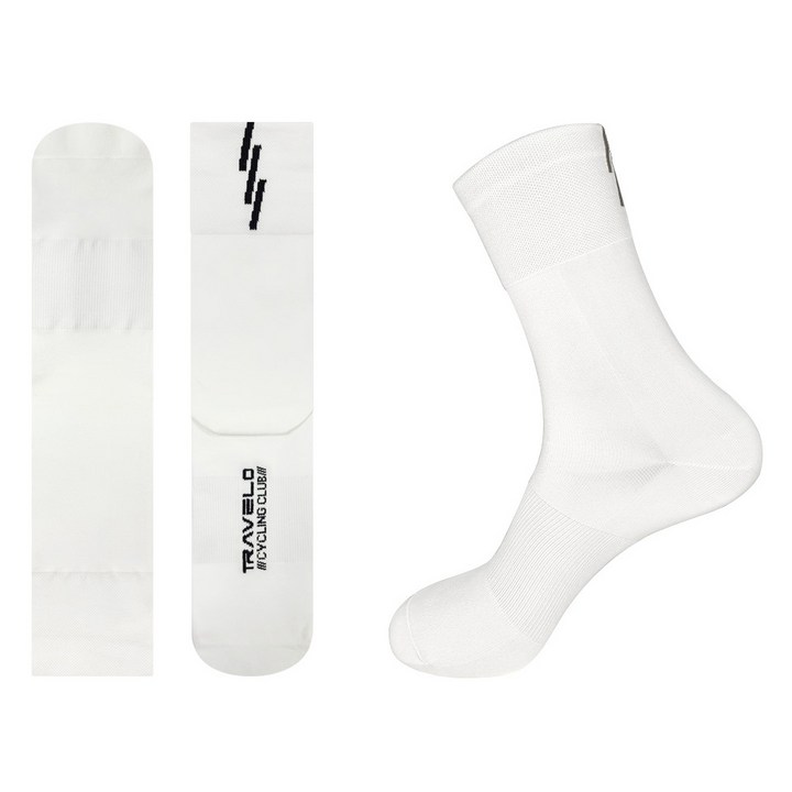 트레벨로 컴프레션 자전거 양말 2pcs, 화이트, 1개