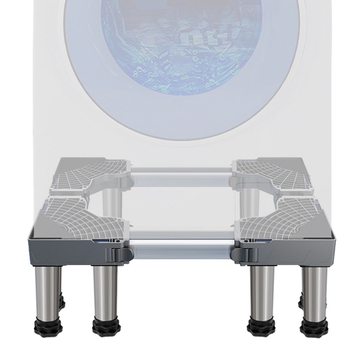 더블 프레임 세탁기 받침대 20cm 12발 높이조절 드럼 통돌이 건조기 소음차단, 1개, NZDUOB20cm12G