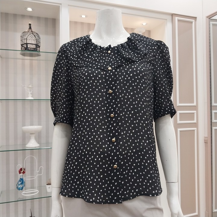 프렐린 셔링 플랫카라 시원 블라우스 RBB252270HDD