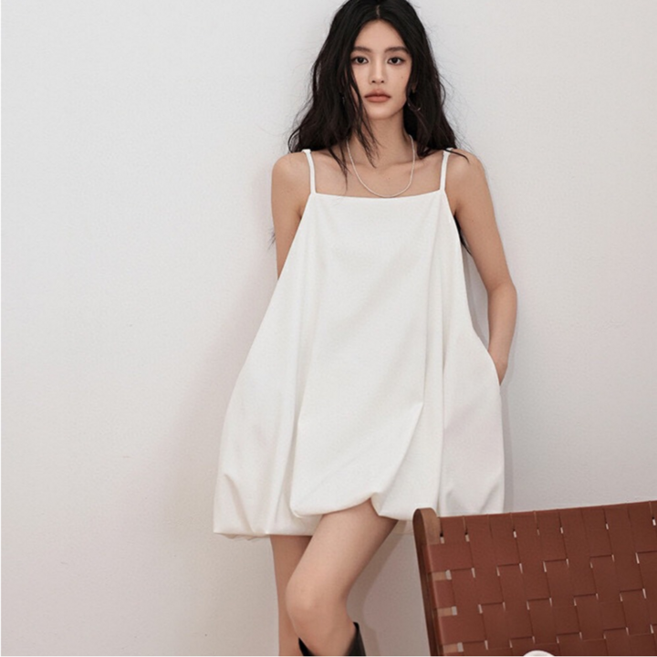 유니크코코 벌룬 민소매 미니 원피스 5644