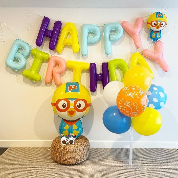 두돌생일상 (파티셔스) 뽀로로 생일파티 풍선 세트 풍선가랜드 500일 세돌 두돌 네돌 생일상
