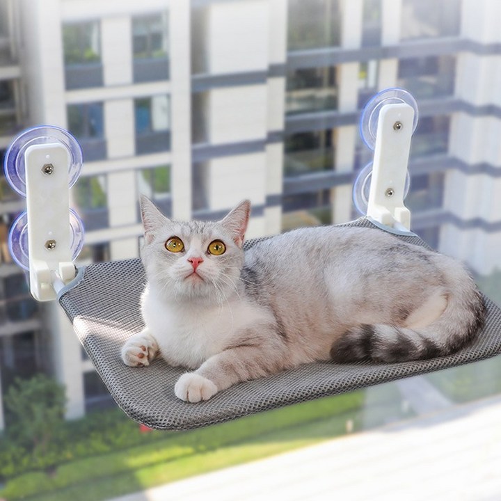 YF 강력 흡착 고양이 창문 해먹 하중 20kg 접이식 캣해먹 침대 1+1