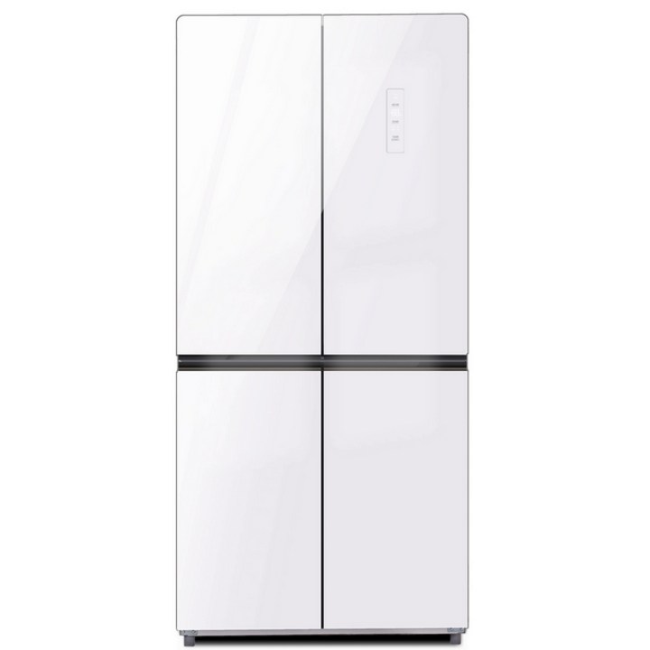 하이마트냉장고 하이메이드 4도어 글램글라스 인버터 냉장고 HRF-H433WW 세미빌트인 (433L)