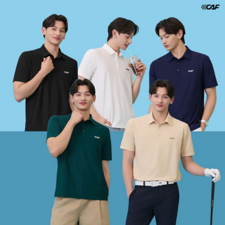 쇼핑엔티 MD강력추천 르까프 25SS 최신상 냉감 반팔 카라 티셔츠 5종, 남성