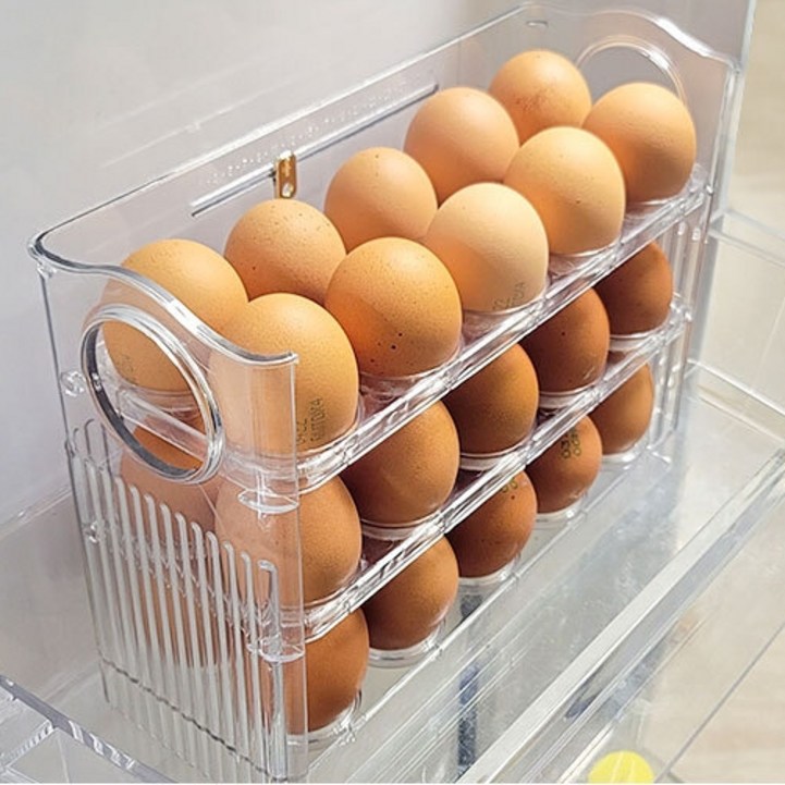블랭크 자동 접이식 달걀 30구 보관 수납 정리 계란트레이