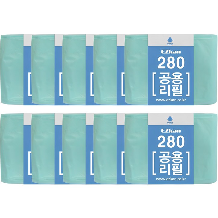 이지캔 매직 공용 리필 280 기저귀쓰레기봉투, 10개, 27L