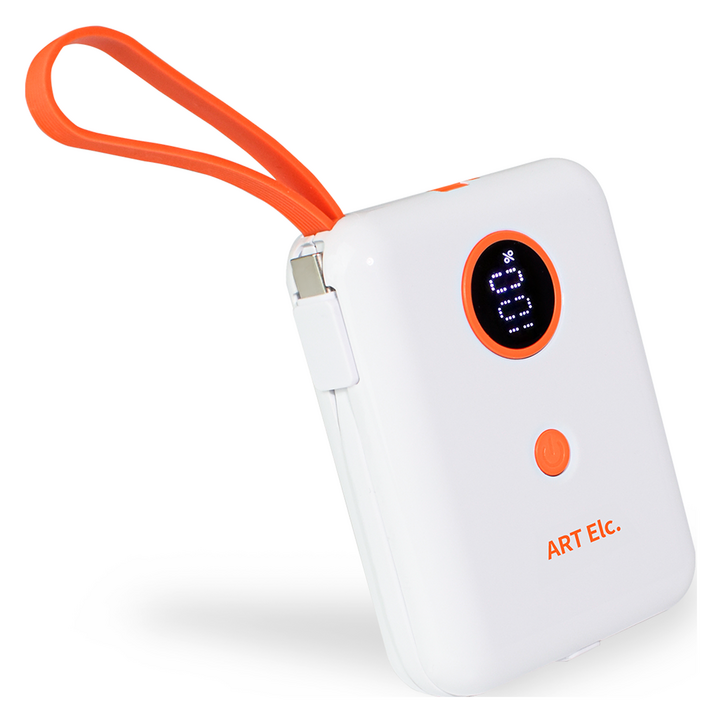 아트일렉 미니 보조배터리 10000mAh, AEC001, 화이트