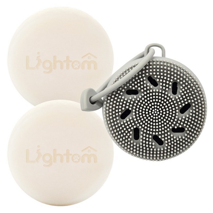 라이톰 강아지 포우밍 발바닥 비누 2p  전용 브러쉬 세트