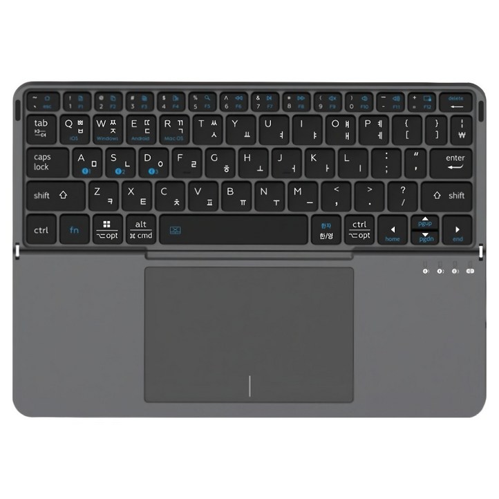 아이노트 터치패드 접이식 휴대용 블루투스 키보드, 블랙, X-Folding XK808B, 제조사축