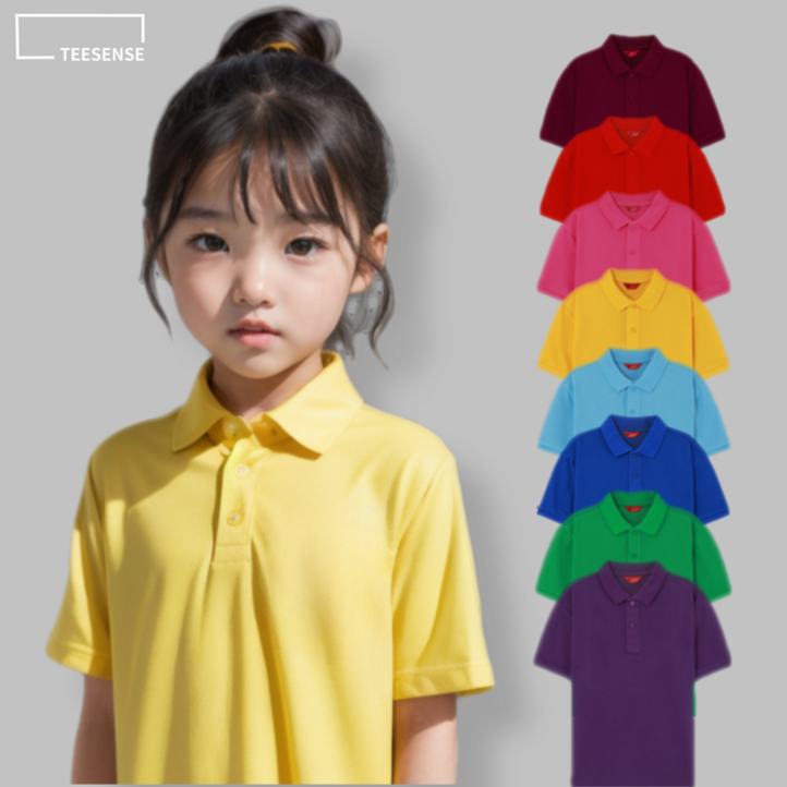 아동용 베이직 무지 카라 티셔츠 가족 남아여아 공용 어린이집 원복 유치원복 등원룩