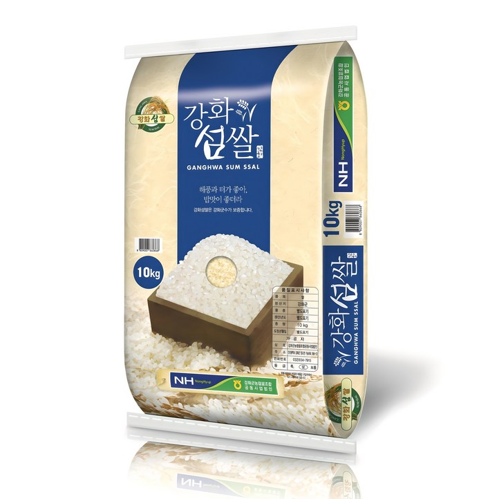 강화군농협 2024년산 햅쌀 강화섬쌀 삼광 백미, 상등급, 10kg, 1개