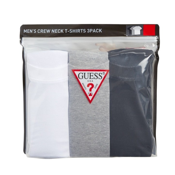 게스 남성용 크루넥 면티셔츠 3장세트 무지 라운드넥 교복 셔츠 이너티 레이어드 반팔티