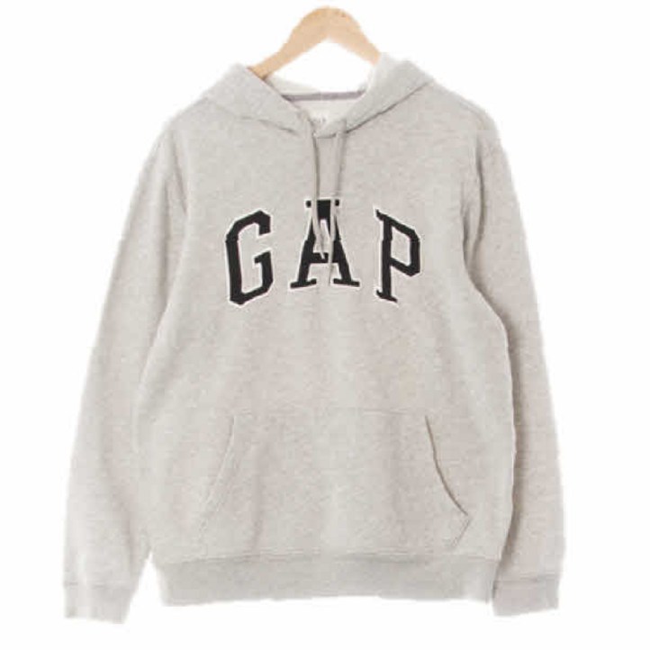 1700 gap 멜란지그레이 면혼방 포켓기모빅로고후드티 S