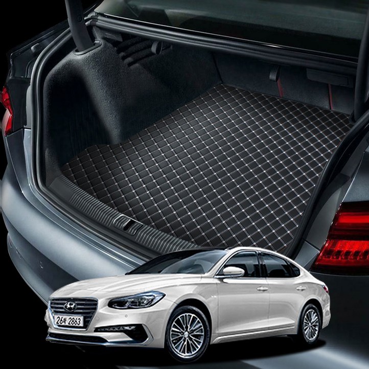 그랜져IG 전용 퀼팅가죽 4D 트렁크 카매트 방수코팅 자동차