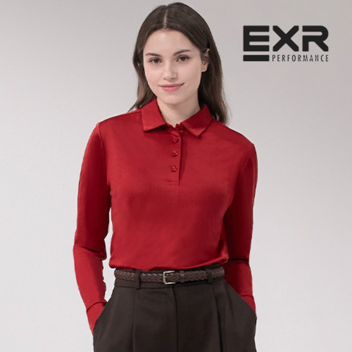 EXR 여성 긴팔 골프웨어 PK 카라티