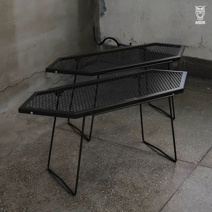 ARBOR 아버 캠핑 육각 헥사 그릴 메쉬 화로대 테이블 2P ARBOR 아버 캠핑 육각 헥사 그릴 메쉬 화로대 테이블 2P