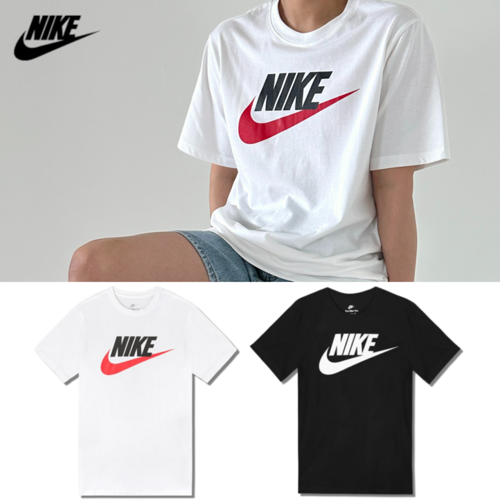 당일발송 NIKE 나이키 남녀공용 NSW 퓨추라 아이콘 반팔 티셔츠 숏슬리브 커플 남자 여자 반팔티