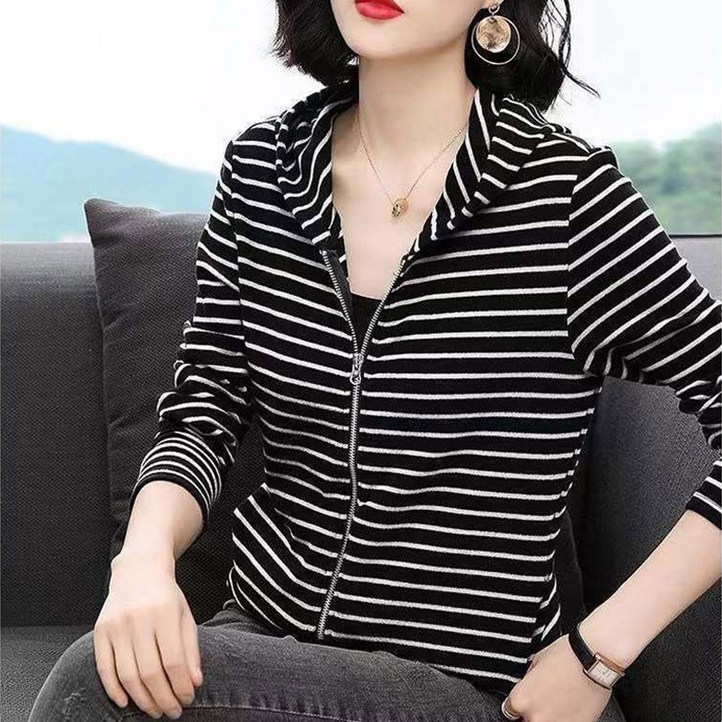 페이준 여성 봄가을 150KG 루즈핏 오버핏 카디건 집업 맨투맨 얇은 코트 HZ9317