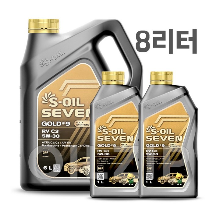 에스오일 세븐골드 5W30 6L 1개 1L 2개 SET, 8L, 1세트 에스오일 세븐골드 5W30 6L 1개 1L 2개 SET, 8L, 1세트