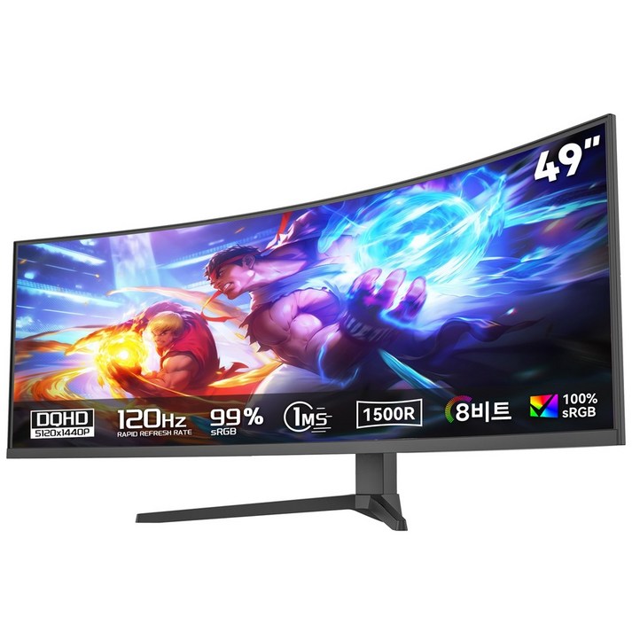 49인치 울트라와이드 커브드 게이밍 모니터 1500R, 5k, DQHD, 120hz, 329, Gawfolk 할인중, 5120x1440 120Hz, 125cm