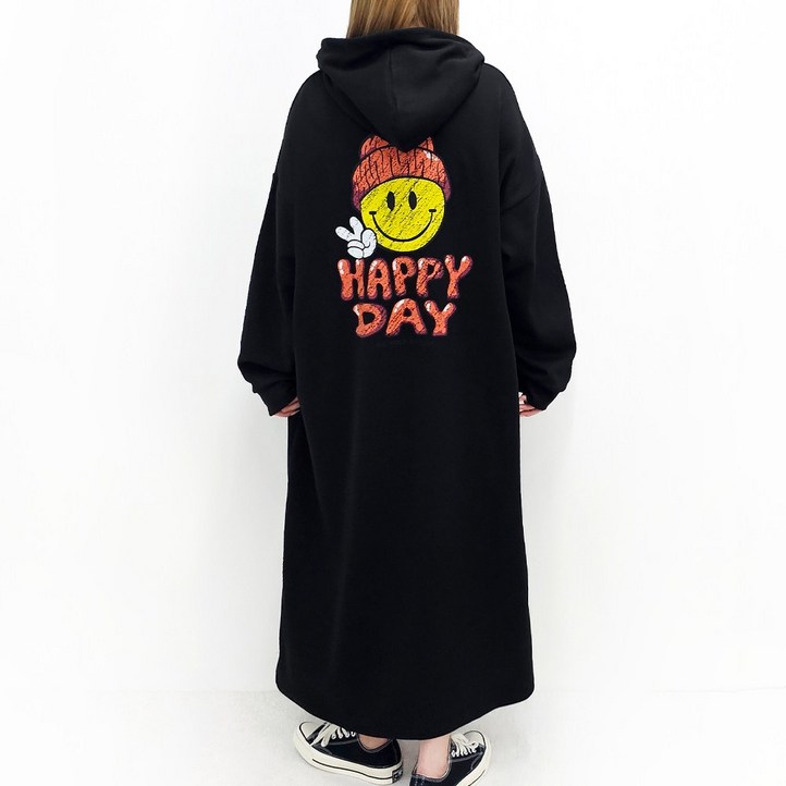 6XL 3COLOR 해피비니 후드 롱 원피스 5599 빅사이즈 오버사이즈 롱원피스 캐주얼 긴팔원피스 임부복 홈웨어