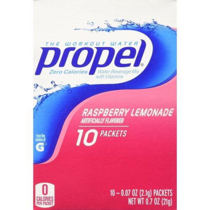 Propel Zero Raspberry 레모네이드 물 음료 믹스, 10개, 19.8g0.7온스