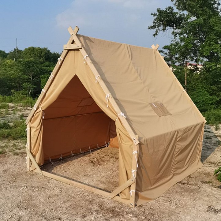 글램핑텐트 면텐트 대형 장박 쉘터 돔 야외 캠핑장 리빙쉘, 4X4m 룸타입카키