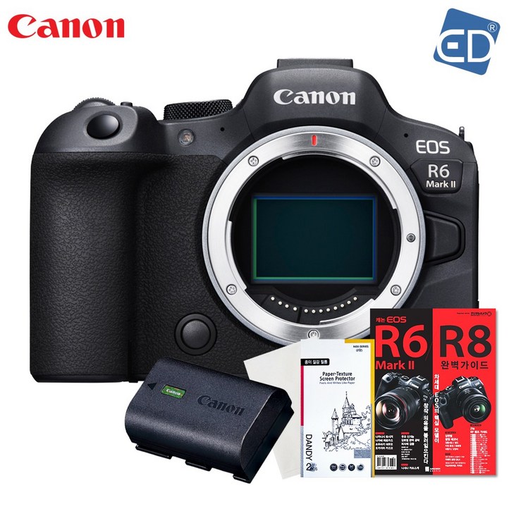 캐논 정품 EOS R6 Mark II LPE6NH가이드북액정필름포켓융 증정 ED