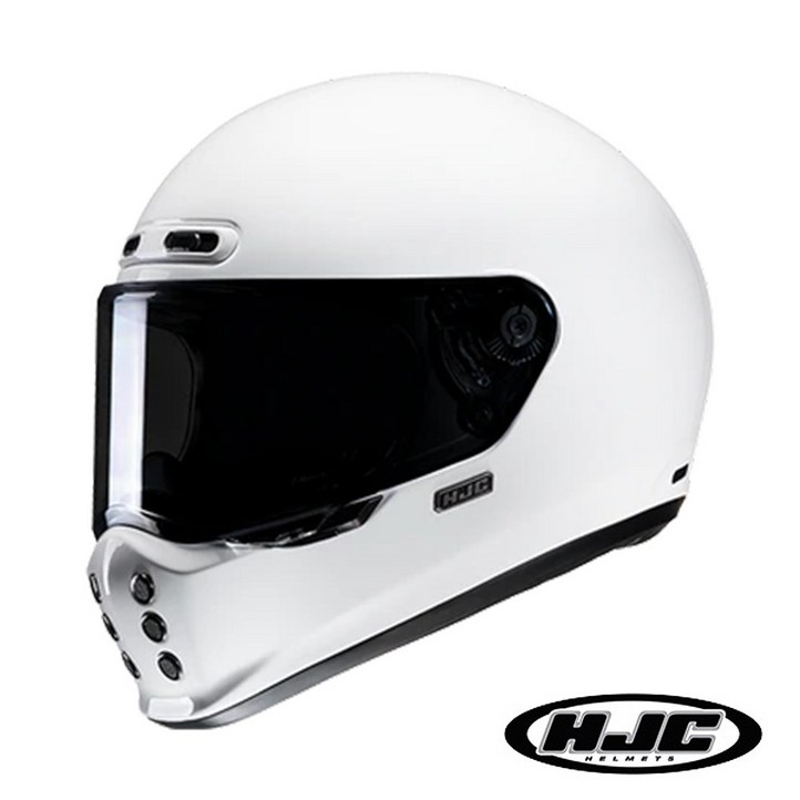 HJC V10 SOLID 솔리드 클래식 풀페이스 헬멧, WHITE402007